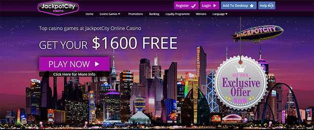 JackpotCity offers you a huge bonus!